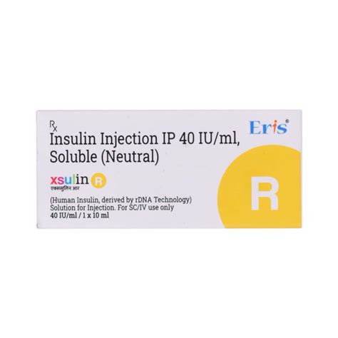 Xsulin R 40 IU/ML Solution For Injection (10): Uses, Side Effects ...