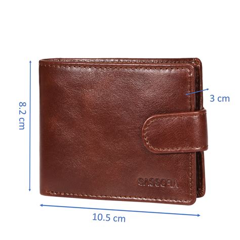 Sassora Genuine Leather Medium Dark Brown RFID Protected Men Wallet