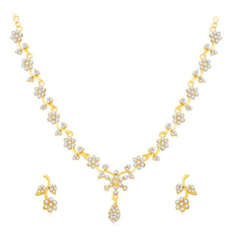 Sukkhi Ethnic Floral Gold Plated Floral Necklace Set for Women : Amazon ...