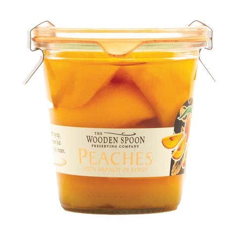 Wooden Spoon Peach halves and Brandy 270g | Cottage Delight