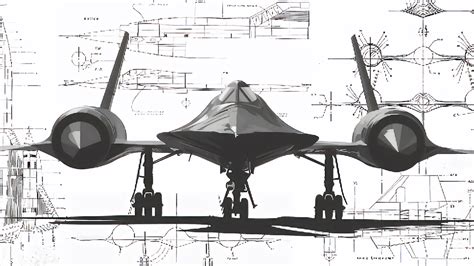generate the sr-71 with blueprints image