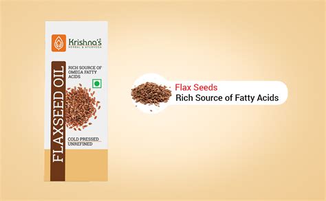 Krishna's Flaxseed Oil (50 ml) | Virgin Cold Pressed Flex seed oil ...