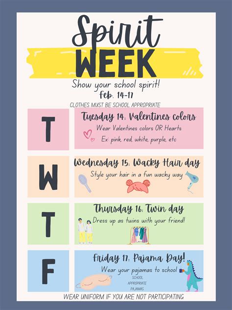 Good Themes For School Spirit Week at Max Redfern blog