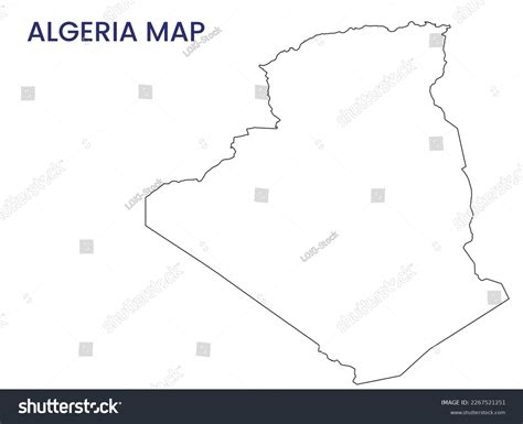 High Detailed Map Algeria Outline Map Stock Vector (Royalty Free) 2267521251 | Shutterstock