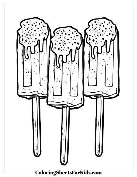 Popsicle Coloring Pages (Free PDF Printables) - Coloring Sheets For Kids