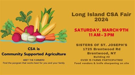 5th Annual Long Island CSA Fair, Sisters of St. Joseph, Brentwood, NY ...