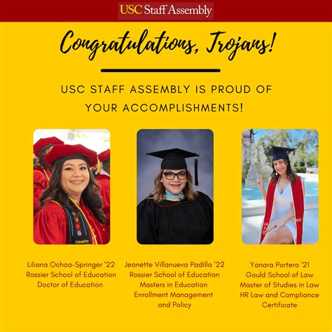 Congratulations Staff Assembly Graduates! – USC Staff Assembly