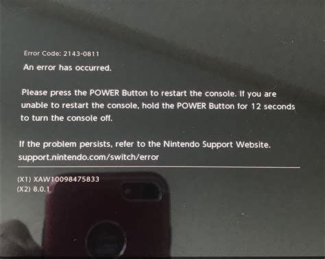 Image result for Nintendo Switch Error Screen