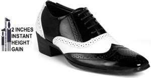 YUVRATO BAXI Men's Black-White 2" Height increasing ( ELEVATOR ) Mafia ...