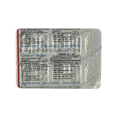 Glimicure M 2mg Forte Strip Of 10 Tablets: Uses, Side Effects, Price ...