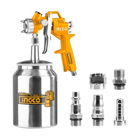 INGCO Air Spray Gun, 1000ml Capacity Spray Gun, 3-4 Bar Operating ...