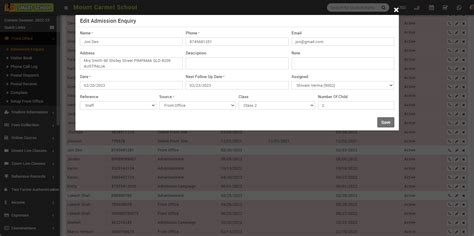 How to add student Admission Enquiry? - Smart School : School ...