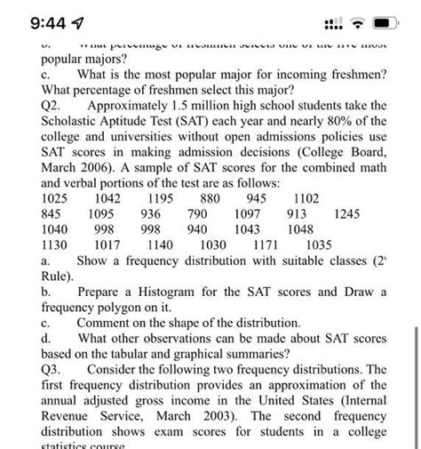 Q2. Approximately 1.5 million high school students take the Scholastic ...