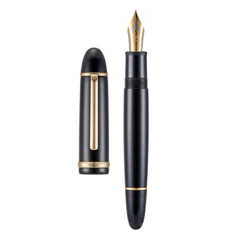 Jinhao X159 Black Acrylic Fountain Pen 8 Medium Nib Gold | Desertcart INDIA