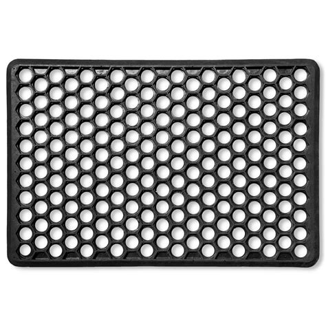 Hexagon Hollow Rubber Door Mats 60 x 40 cm, Black – Rosetta Home Store