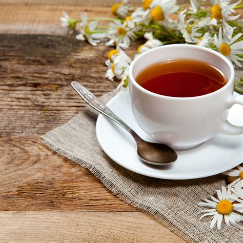 Download wallpaper tea, chamomile, mug, drink, spoon, saucer, section ...
