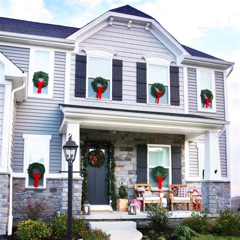 Small Christmas Wreaths In Windows