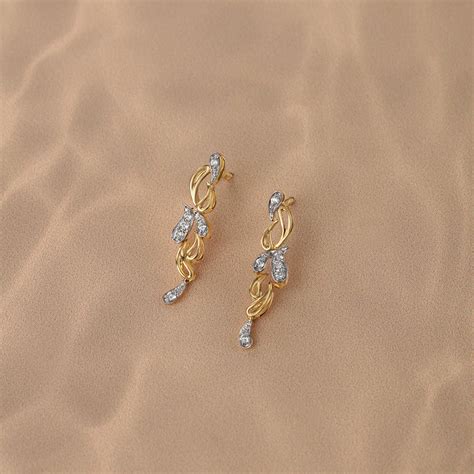 Dewdrop Cascade 18 Kt Gold & Diamond Drop Earrings