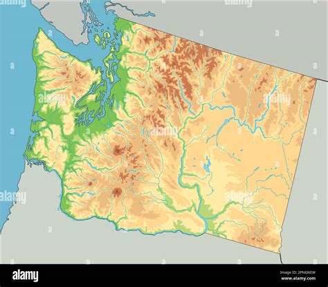 Washington Physical Map