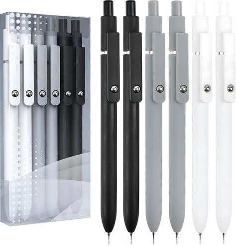 KAPASKI Gel Pens, 5 Pcs 0.5mm Japanese Black Ink Pens Fine Point Smooth ...