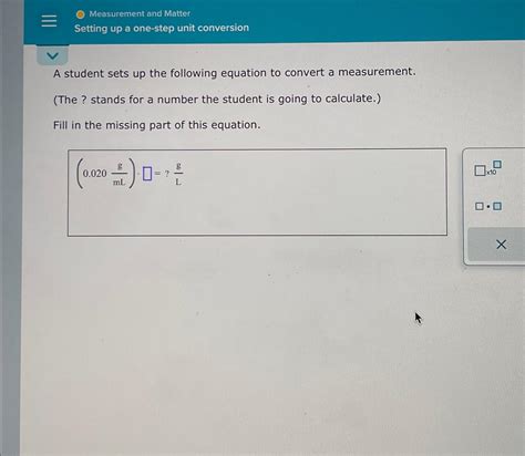 Image result for Setting Up the Math for a One Step Problem with Unit Conversion