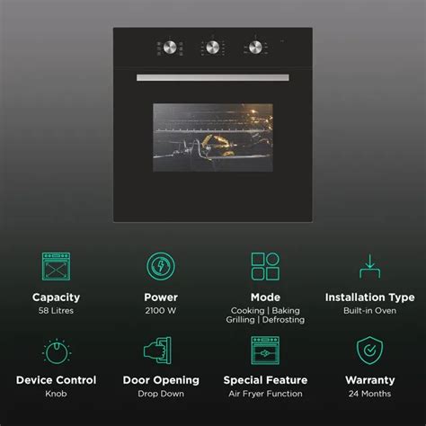 Elica EPBI AF 760 MMF 58L Built-in Microwave Oven with 7 Cooking ...