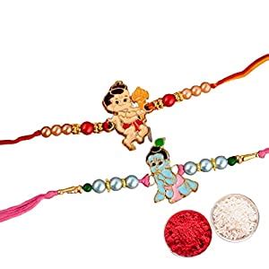 Buy SHOPPING MONK Religious Kids Rakhi Set of Kanha and Bal Hanuman ...