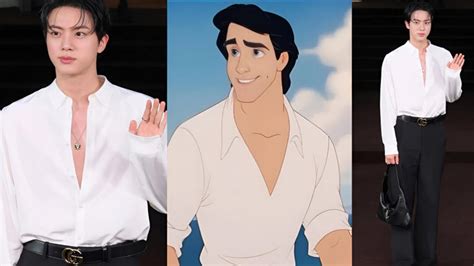 BTS Jin’s Prince Eric Transformation at Milan Fashion Week Will Leave ...