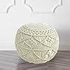 IVAZA Pouf Puffy for Living Room Sitting Round Ottoman Bean Filled ...