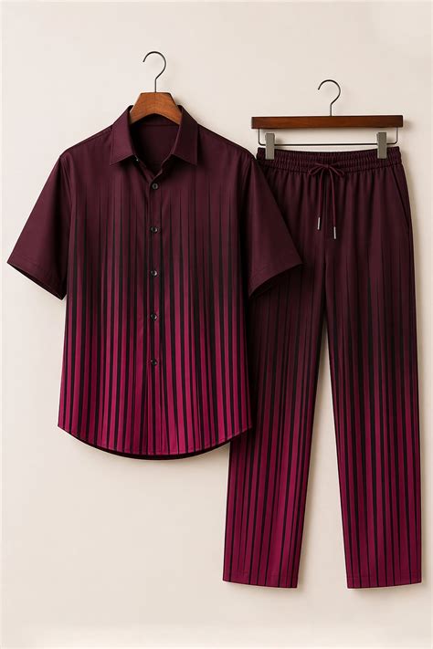 Maroon Lining Mens Full Pant Co-ords - XPCRDF – MarkWalk