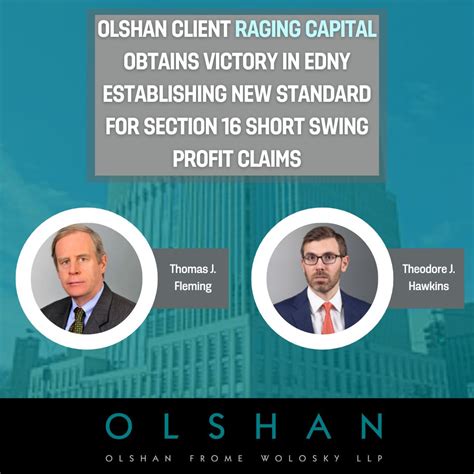 Olshan Frome Wolosky LLP on LinkedIn: Olshan Client Raging Capital ...