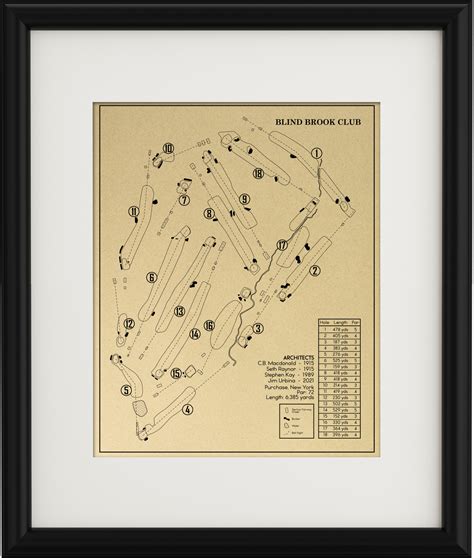 Blind Brook Club Outline (Print) – GolfBlueprints