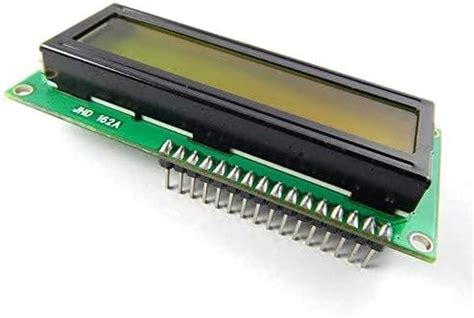 TECHDELIVERS® 16x2 LCD display pre soldered male header 16 pin Green ...