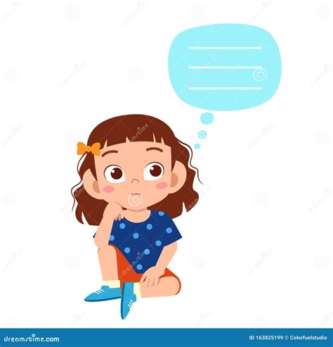 Girl Thinking Clip Art
