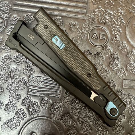Reate EXO V2 S/E Gravity Knife Titanium PVD Handle w/ Black Micarta ...