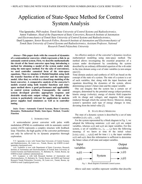Image result for State Space Control System