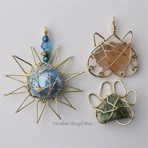 DIY Wire Wrapped Stone Pendants | Handmade wire jewelry, Wire wrapped ...