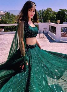 EZ stall Embroidered Semi Stitched Lehenga Choli - Buy EZ stall ...