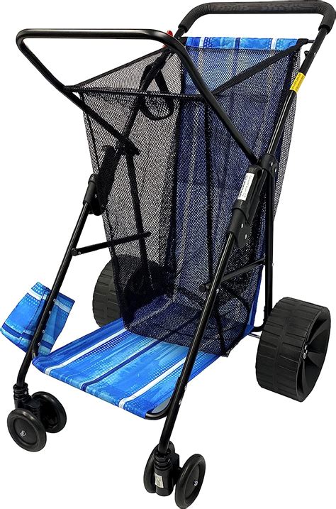 Buy Beach Cart Wagon – Sand Wheels Large 8 Inch - Heavy Duty Folding ...