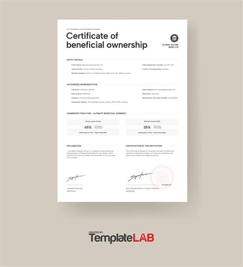 18 Certificate of Ownership Templates [Word, PDF, PPTX] ᐅ TemplateLab