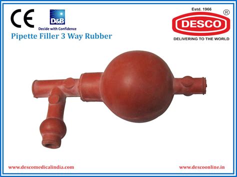 Hospital Pipette Filler Bulb-3 Way - Manufacturers and Suppliers India