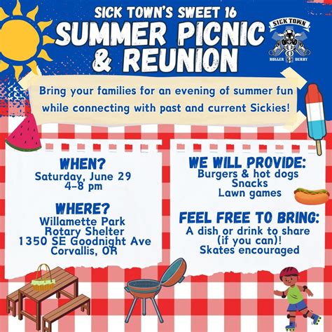 Sick Towns Sweet 16 Picnic and Reunion, Willamette Park Rotary Shelter ...