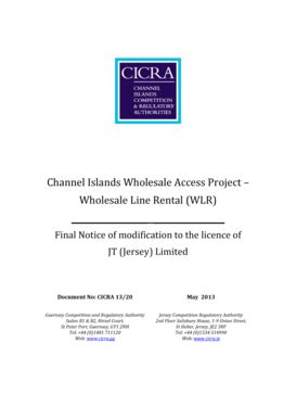 Fillable Online Wholesale Line Rental (WLR) Fax Email Print - pdfFiller