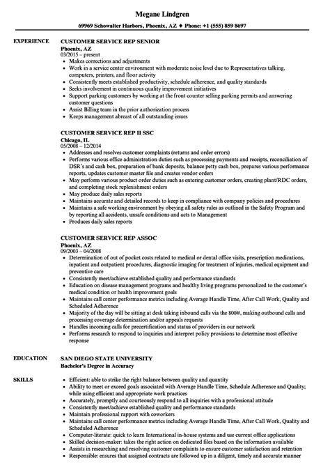 Customer Service Rep Resume Sample 的图像结果