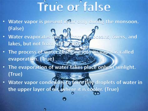 Statements About Water