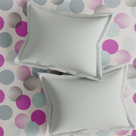 Buy STELLAR HOME Lilly Cotton 104TC Geometric Print 3Pcs Queen Bedsheet ...