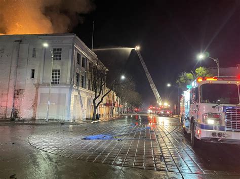 Historic Dinuba theater burned, fire crews report | CBS47 and KSEE24 ...