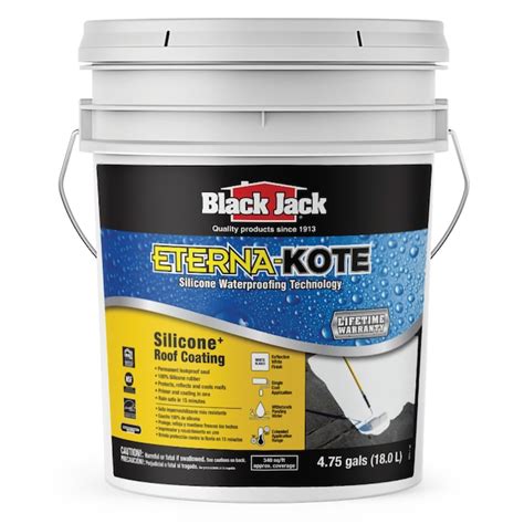 BLACK JACK Eterna-Kote 4.75-Gallon White Silicone Reflective Roof ...