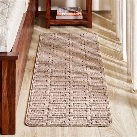 Buy Nicolas Knitra Knitted Bedside Runner - 150x50cm from Home Centre ...