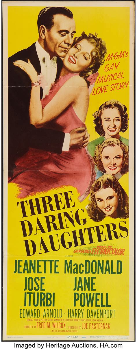 Three Daring Daughters (MGM, 1948). Insert (14" X 36"). Musical.. | Lot ...